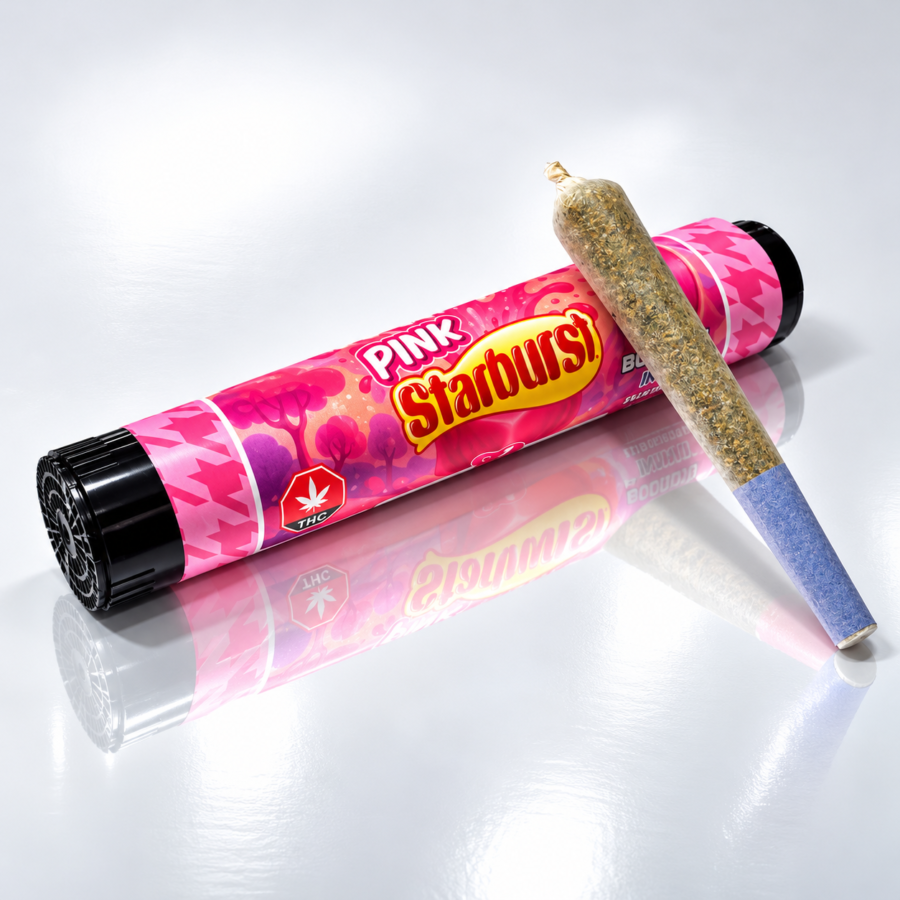 " Pink Starburst " = 1-Gram Infused Pre-roll ( INDICA )